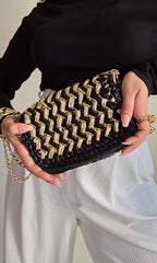 Waffle Black & Gold - Shoulder Bag
