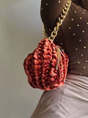 Shell Terracotta - Wrist & Shoulder bag