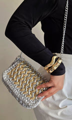 Waffle Silver & Gold - Shoulder Bag