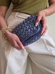Waffle Holo Denim - Shoulder Bag
