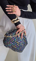 Cloud Holographic Black - Clutch Bag