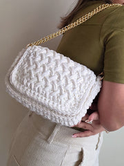 Waffle Holo White - Shoulder Bag