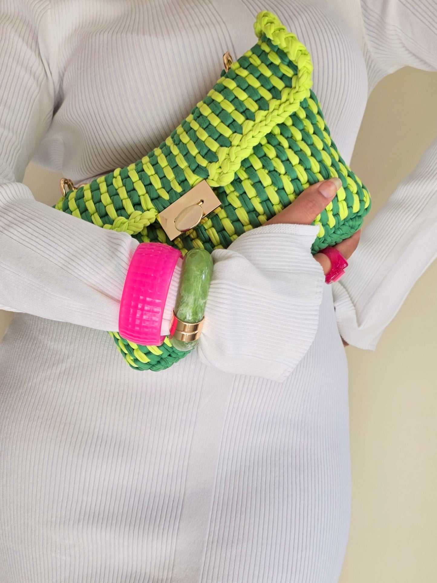 Loaf Forest Green & Neon Green - Crossbody Bag