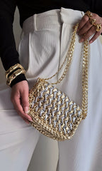 Waffle Gold & Silver - Shoulder Bag