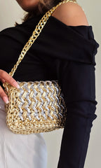 Waffle Gold & Silver - Shoulder Bag