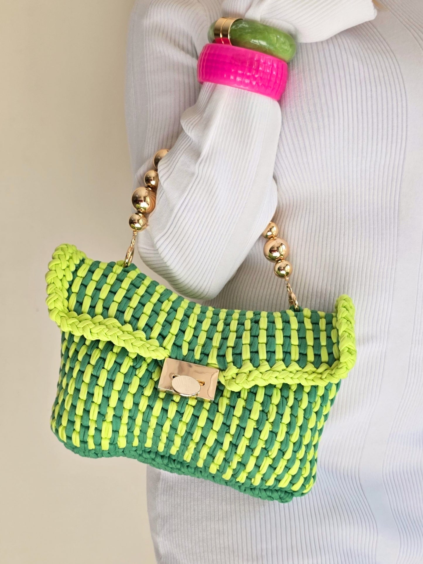 Loaf Forest Green & Neon Green - Crossbody Bag