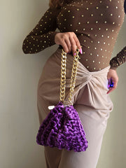 Shell Amethyst- Wrist & Shoulder bag