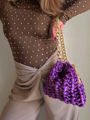 Shell Amethyst- Wrist & Shoulder bag
