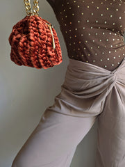 Shell Terracotta - Wrist & Shoulder bag