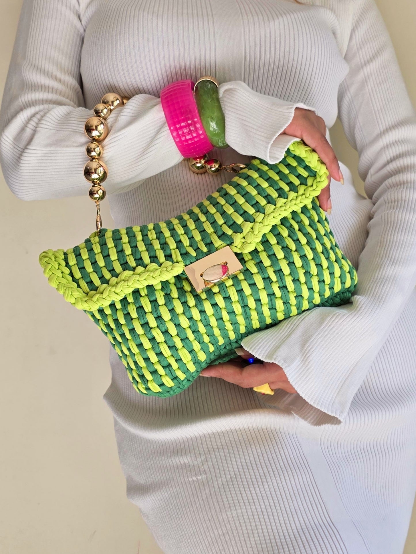 Loaf Forest Green & Neon Green - Crossbody Bag