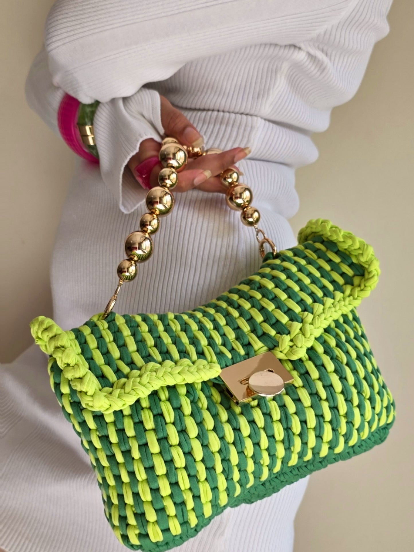 Loaf Forest Green & Neon Green - Crossbody Bag