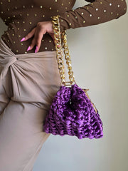 Shell Amethyst- Wrist & Shoulder bag