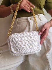 Waffle Holo White - Shoulder Bag
