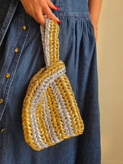 Toffee Gold & Silver - Potli Bag