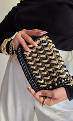 Waffle Black & Gold - Shoulder Bag