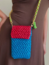 Mobile Pouch - Turquoise & Red