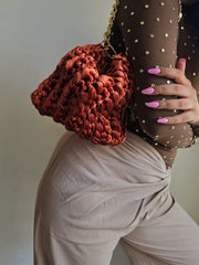 Shell Terracotta - Wrist & Shoulder bag