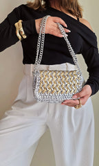 Waffle Silver & Gold - Shoulder Bag
