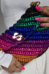 Swirl Dark Rainbow - Shoulder Bag