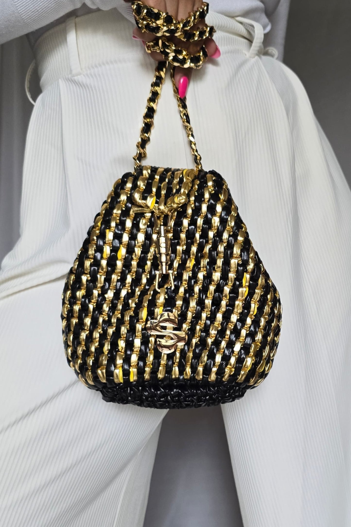 Pyramid Taxi- Bucket Bag