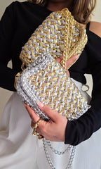 Waffle Gold & Silver - Shoulder Bag