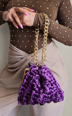 Shell Amethyst- Wrist & Shoulder bag