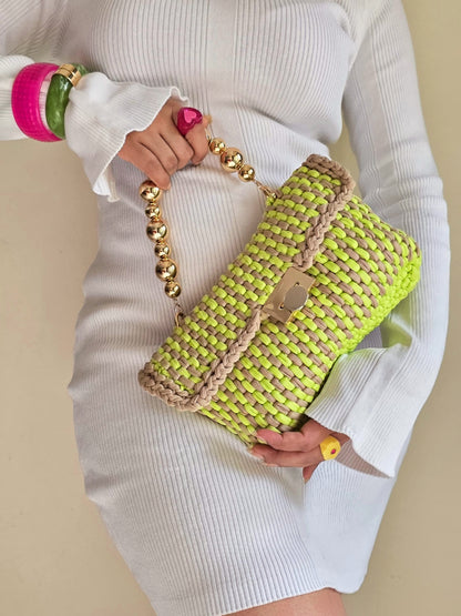 Loaf Neon Green & Nude - Crossbody Bag