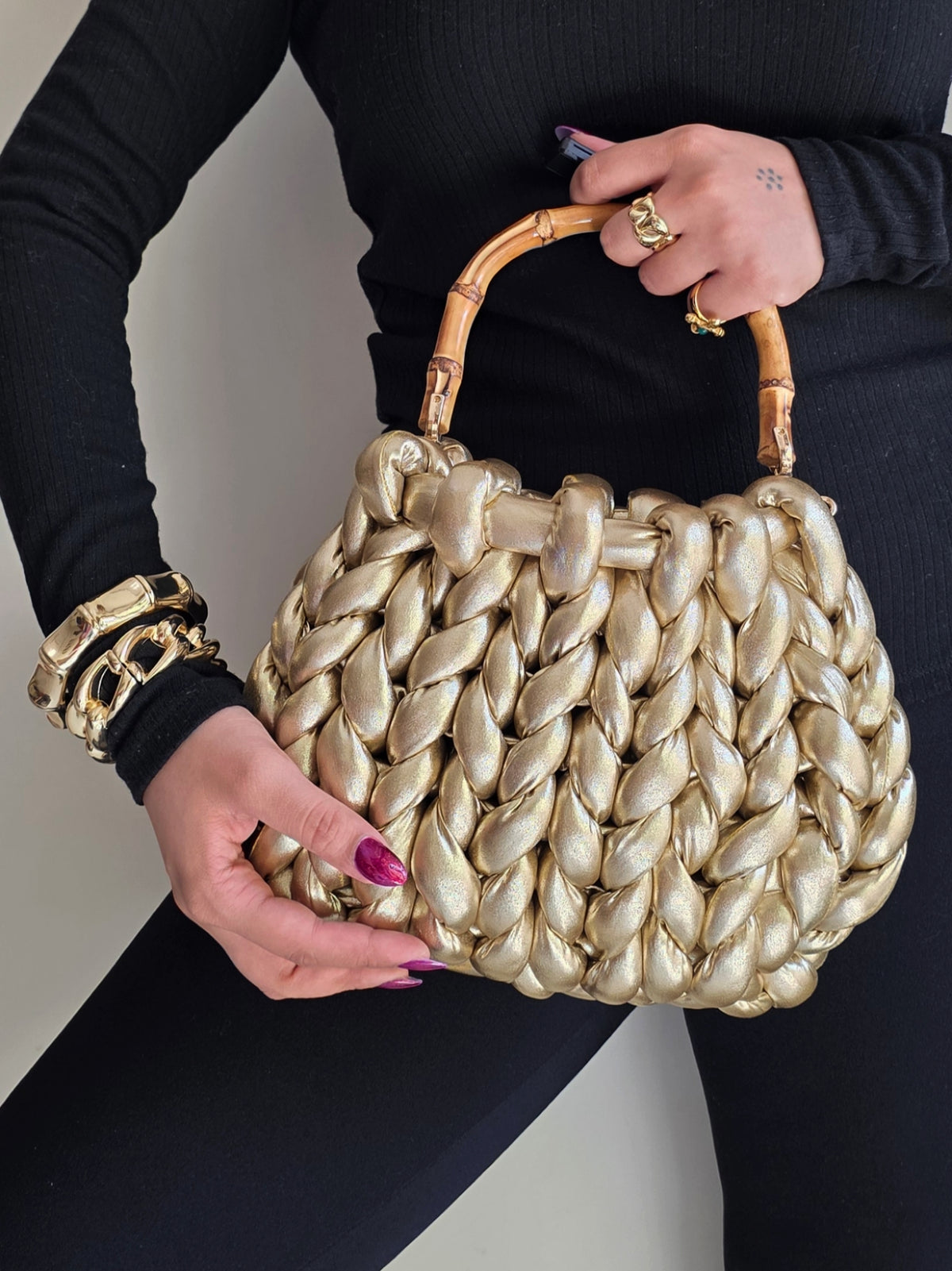 Bubble Champagne- Hand Bag